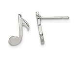 Sterling Silver Musical Note Polished Mini Earrings